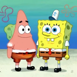 a mashup of spongebob and the snorks