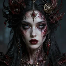 single faced portrait of enchanting femenine witch, hyper attractive, seductive, very complex, hyper - maximalist, overdetailed, legendary cinematic, darkfantasy, archetype with timeless beauty breathtaking eyes, highly intricate, realism, perspicious detail, silent hill aesthetic, photorealistic, lifelike, dslr 8 k, unbeatable coherency, octane render
