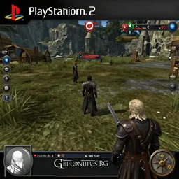 game of thrones rpg on playstation 2, gameplay footage, 3 d graphics, 3 rd person view