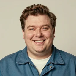 ( ( ( ( ( 1 9 5 0 s retro happy smiling fat middle aged mechanic man face portrait. muted colors. ) ) ) ) ) by jean - baptiste monge!!!!!!!!!!!!!!!!!!!!!!!!!!!!!!