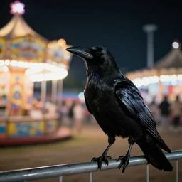 The Crow enjoying a night at the carnival
