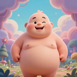 hyper realistic, a cute adorable happy masculine big chungus, inside a dreamscape background painted by greg rutkowski, artgerm, soft lighting, analogous colors