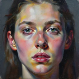a dual color acrylic painting of an exaggerated face, by solongo turbayar, by corona lisa, by peter keil, by peinture intitulee