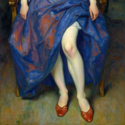 a barbizon school portrait of a woman with very long legs vibrant color scheme, highly detailed, in the style of romanticism, cinematic, artstation, moebius, greg rutkowski