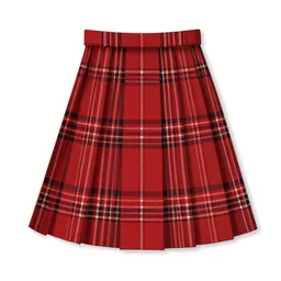 red and copper colored tartan, illustration