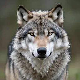 portrait of bernie sanders as a wolf, furry, cute