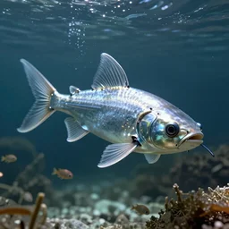 “under water chrome robotic catfish ”