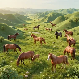 the see horse valley, a 3 dimensional fractal world, where horses thrive
