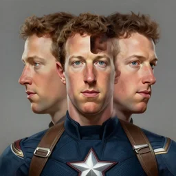 symmetry portrait of mark zuckerberg as captain america, elegant, highly detailed, digital painting, artstation, concept art, smooth, sharp focus, illustration, art by artgerm and greg rutkowski and alphonse mucha h - 7 6 8 s - 5 0