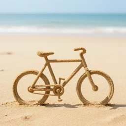 bike made of sand.