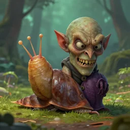 🐌👹, very detailed, trending on artstation
