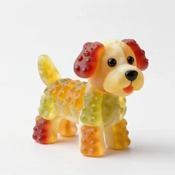 dog made of gummy bears