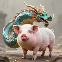 Award Winning Photo Of A Pig And Dragon Hybrid, 8K, Photorealistic