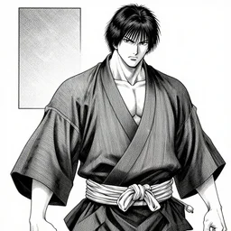 minamoto manga by riichi ueshiba, highly detailed clothing