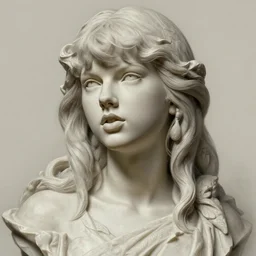 intense portrait of taylor swift as a stone statue, intricate, elegant, highly detailed, my rendition, digital painting, artstation, concept art, smooth, sharp focus, illustration, art by artgerm and greg rutkowski and alphonse mucha