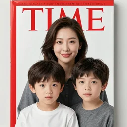 Parent and 2 kids, cover of time magazine
