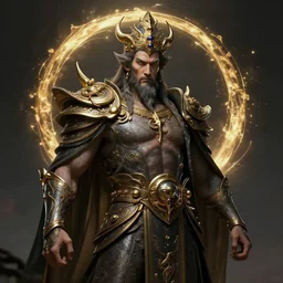 a zodiac god, by cedric peyravernay and feng zhu, highly detailed, excellent composition, cinematic concept art, dramatic lighting, trending on artstation