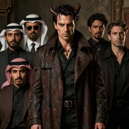 evil bad - guy frank grillo is a private detective of the arabian underworld, portrait, demonic, intricate trenchcoat, detective investigator, by chris mars and beksinski, ross tran, jordan grimme, r darren quach, ilya