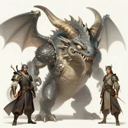 detailed concept art of a giant dragon fish character with huge horns by richard anderson and luolin, artstation, artstationhd