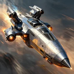 a fighter spaceship in the style of metal slug. top this month r / starshipporn