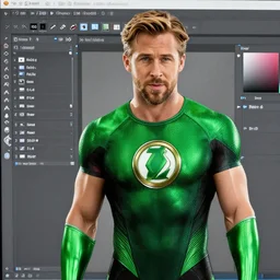 ryan gosling green lantern xf iq 4, 1 5 0 mp, 5 0 mm, f 1. 4, iso 2 0 0, 1 / 1 6 0 s, natural light, adobe photoshop, adobe lightroom, photolab, affinity photo, photodirector 3 6 5