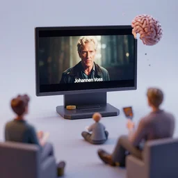 a brain melting watching a movie by johannen voss by david cronenberg by francis bacon by peter kemp by octane render blender 8 k isometric dof bokeh polaroid