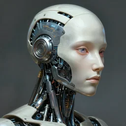 headshot of humanoid robot from ex machina, intricate, headshot, highly detailed, digital painting, artstation, concept art, sharp focus, cinematic lighting, illustration, art by artgerm and greg rutkowski, alphonse mucha, cgsociety