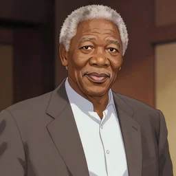 Morgan Freeman Anime Character