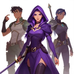 lydia, fierce wizard, brilliant royal purple, digital artwork by artgerm and lily abdullina, wpol and sarasti, donato giancola and android jones, artstation