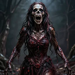 full body, horrifying, killer, creepy, dead, open mouth, detailed, 8 k, hyperrealistic, dramatic lighting, high resolution, cinematic