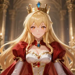 beautiful portrait of anime girl queen, artstation