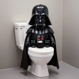 Darth Vader is a toilet, 4k wallpaper, Star Wars decor