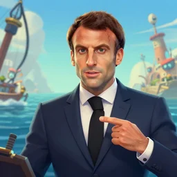 Emmanuel Macron, Sea of Thieves official artwork, artstation