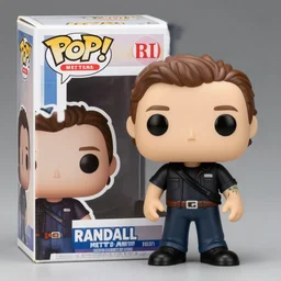 a funko pop figurine of a person named randall mettlam