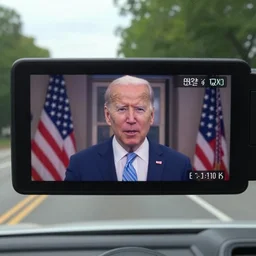 dashcam footage of Joe Biden,4k quality,Unreal Engine 6