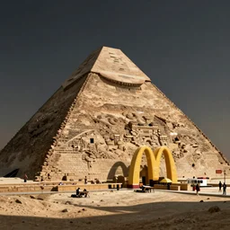 mac donalds building in ancient egypt