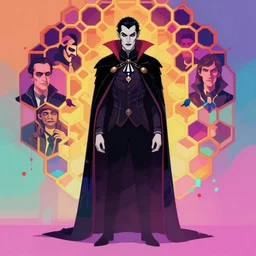 portrait of a vampire king, straight on portrait, full body character concept art, honeycomb, by artgerm, tom bagshaw, gerald brom, vaporwave colors, lo - fi colors, vaporwave, lo - fi, moody vibe, goth vibe, 4 k, hd,