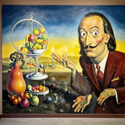 RHADS, fever dream, Salvador Dali, fruit party, mural