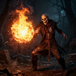 undead trying to create a fireball