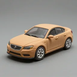 a clay model of a car, high quality, high resolution,detailed, studio soft lighting, ambient occlusion