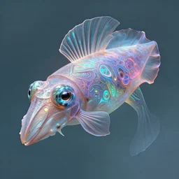 organic cyborg, neon cuttle fish, diffuse lighting, fantasy, intricate, elegant, highly detailed, lifelike, photorealistic, digital painting, artstation, illustration, concept art, smooth, sharp focus, art by john collier and albert aublet and krenz cushart and artem demura and alphonse mucha