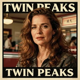portrait of jennifer connelly owner of diner, twin peaks poster art, from scene from twin peaks, by michael whelan, rossetti bouguereau, artgerm, retro, nostalgic, old fashioned