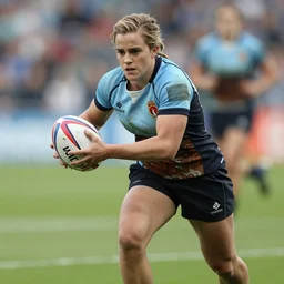 Emma Watson playing rugby, high quality award winning sports photography