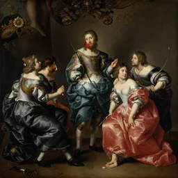 fundamental values, oil on canvas, beautiful flemish baroque rococo masterpiece painting, trending on artstation, featured on pixiv,