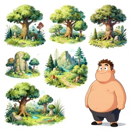 photo cartoon bd illustration comic manga painting of national park environement : 5 fantasy environement, digital painting : 1 fat brush concept sketch artist bd enki bilal : 1 0