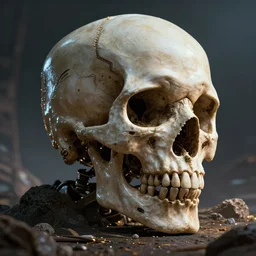 cyberpunk skull by weta fx by wlop majestic look octane