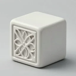 intricate art nouveau sculpture companion - cube!!!!!!!!!!!!!!!!! companion - cube!!!!!!!!!!!!!!!!! small - heart on side