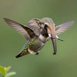 a hummingbird - elephant - hybrid, animal photography
