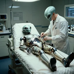 1 9 6 0 ´ s old secret photos of a alien robot autopsy, grain filter, marvel movie