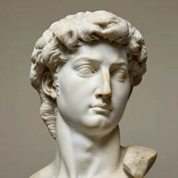 Marble statue head of AOC